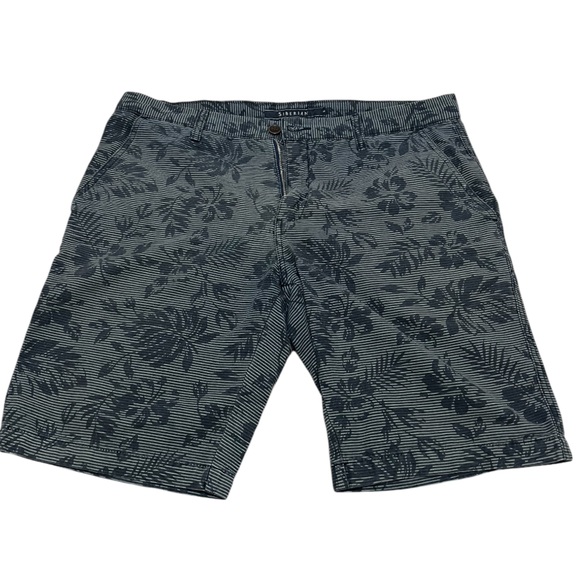 SIBERIAN Other - Siberian Men’s Floral Print Casual Shorts Gray Striped Size 46